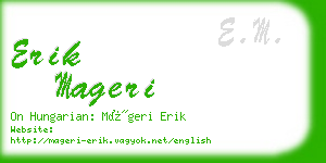 erik mageri business card